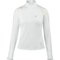 Produktbild von Horze Sylvie Reitshirt Damen aus Spitze mit langen Ärmeln Weiß Größe 38