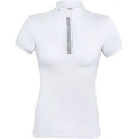 Produktbild von Horze Turnierpolo Damen Horsenjoy Brilliant Reitshirt Rosa Weiß Größe 42