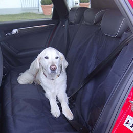 Hossi's Wholesale Autoschondecke Rücksitzbankabdeckung für Seat Leon aus Polyester wasserabweisend Schwarz 119x142,2cm – Bild 1 von 7