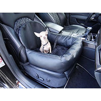 Produktbild von Hossi´s Wholesale Autositz für Hund und Katze aus Kunstleder in Schwarz wasserabweisend mit Flexgurt kompatibel für Nissan Pathfinder III