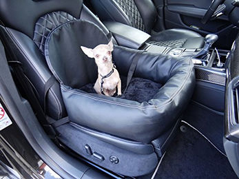 Hossi´s Wholesale Hundesitz aus Kunstleder in Schwarz wasserabweisend Größe M – Bild 1 von 13