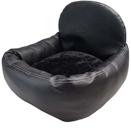 Hossi's Wholesale Hundesitz Autositz aus Kunstleder wasserabweisend Schwarz für kleine und mittlere Hunde und Katzen – Bild 1 von 7