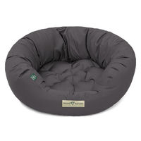 Produktbild von HOUND & NATURE Öko Hundebett St. Moritz Donut Hundekorb aus Baumwolle Grau Größe S