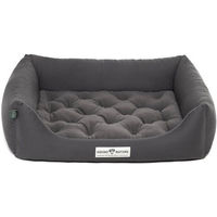 Produktbild von HOUND & NATURE Öko Hundebett Zürich aus Fleece in Grau Größe M für kleine Hunde und Senioren