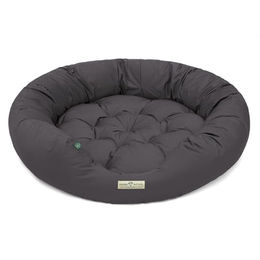 HOUND & NATURE Öko Hundebett St. Moritz Donut Hundekorb aus Baumwolle für Riesenrassen XL Grau – Bild 1 von 5