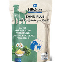Produktbild von Höveler Dog Zahn Plus Zahnpflege-Snack für Hunde ohne Zucker mit Probiotika zur Verdauungsunterstützung