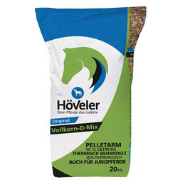 Höveler Vollkorn D-Mix Müsli für Senior Pferde zur Unterstützung der Verdauung und für Sport & Leistung - 20 kg – Bild 1 von 5