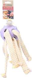 HS Joanie Flamingo Kuscheltier mit Gummiball Violett Gelb 46x16x11cm – Bild 1 von 1