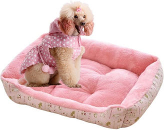 HS.SUPPLY Hundebett aus Plüsch allergikerfreundlich für alle Altersstufen – Bild 1 von 2