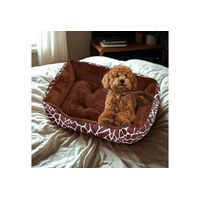 Produktbild von HS.SUPPLY Hundebett aus Plüsch für alle Altersstufen waschbar und hypoallergen