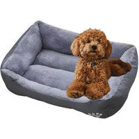 Produktbild von HS.SUPPLY Hundebett aus Plüsch für Hunde und Katzen aller Altersstufen waschbar und allergikerfreundlich
