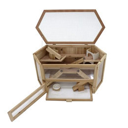 HTI-Line Hamsterkäfig Gino aus Holz in Braun – Bild 1 von 13