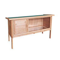 Produktbild von HTI-Line Hasenstall Heidi Kleintiergehege aus Holz in Braun für Kaninchen und Meerschweinchen