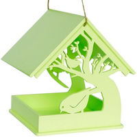 Produktbild von HTI-Line Vogelhaus Mina Futterhäuschen aus Holz mit Baum-Motiv in Grün