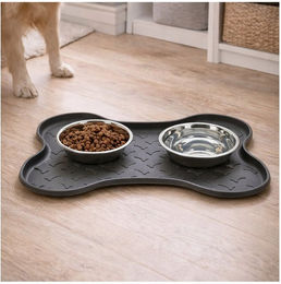 HTI-Living Futternapf für Hunde aus Edelstahl 2er Set Knochenform 47 x 30 cm – Bild 1 von 4
