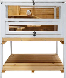 HTI-Living Hamsterkäfig Gino Deluxe Kleintierkäfig aus Holz mit Ablage – Bild 1 von 6