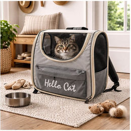 HTI-Living Katzen Rucksack Tiertransporttasche mit Sichtfenster und Belüftung – Bild 1 von 2