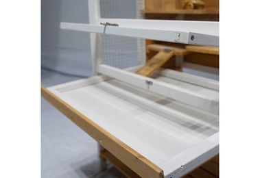 HTI-Living Kleintierkäfig aus Holz mit Ablage für Kaninchen, Meerschweinchen, Hamster und Mäuse – Bild 1 von 8
