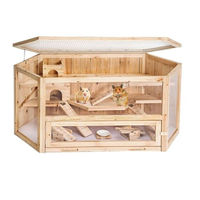 Produktbild von HTI-Living Kleintierkäfig Hamsterkäfig aus Holz und Plexiglas Natur Pur für Hamster und Mäuse