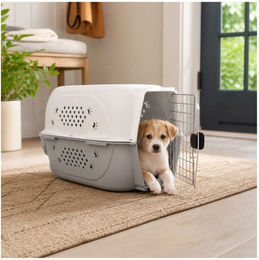 HTI-Living Transportbox für Hunde und Katzen aus Kunststoff mit Lüftungssystem – Bild 1 von 2
