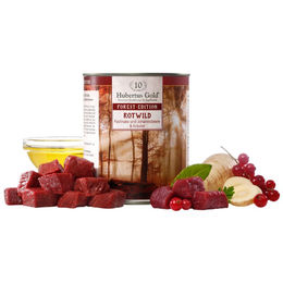Produktbild von Hubertus Gold Forest Edition Hundefutter Hirsch in Sauce mit hohem Fleischanteil 800g
