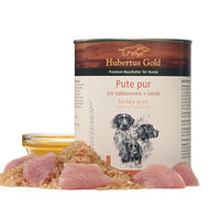 Produktbild von Hubertus Gold Premium Hund Nassfutter Pute Stückchen in Sauce mit hohem Fleischanteil 800g