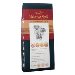 Produktbild von Hubertus Gold Premium Trockenvollkost Jagd Performance für erwachsene Hunde mit Huhn und Lachs hypoallergen 14kg