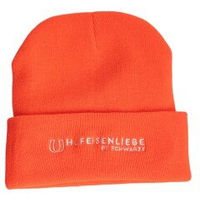 Produktbild von Hufeisenliebe Beanie Mütze aus Acryl-Faser in Orange für den Winter