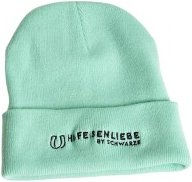 Produktbild von Hufeisenliebe Beanie Mütze aus Acryl in Türkis für den Winter