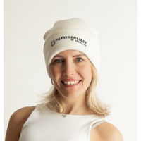 Produktbild von Hufeisenliebe Beanie Mütze Weiß für den Winter