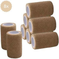 Produktbild von Hufeisenliebe Gamaschen für Pferde Beige 7,5cm x 4,5m Stoff