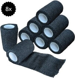Hufeisenliebe PetPerfekt Gamaschen Bandagen aus Stoff Schwarz 7,5cm x 4,5m – Bild 1 von 3