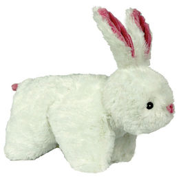 Produktbild von HuggleHounds Bunny Squooshie Plüschspielzeug für Welpen in Weiß