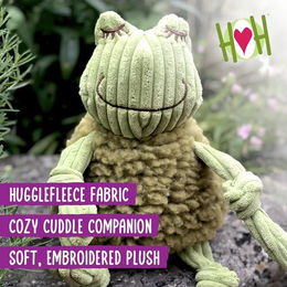 HuggleHounds HuggleFleece Flufferknottie Louise The Lamb Quietschspielzeug aus Plüsch in Rosa Größe Large - 1 Stk. – Bild 1 von 4