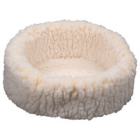 Produktbild von HuggleHounds HuggleSnuggler Hundebett und Katzenbett aus Fleece für kleine Rassen und Welpen in Größe S, Beige-Weiß