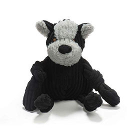 HuggleHounds Hundespielzeug Bruiser The Mutt Knottie Plüschspielzeug für Welpen in Schwarz Größe L – Bild 1 von 4