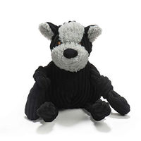 Produktbild von HuggleHounds Hundespielzeug Bruiser The Mutt Knottie Plüschspielzeug für Welpen in Schwarz Größe L