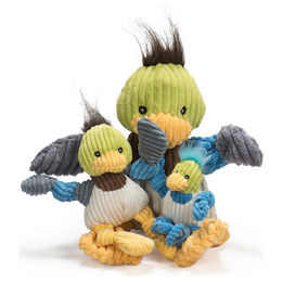 Produktbild von HuggleHounds Hundespielzeug Duck Knottie Plüsch für Welpen Größe S Bunt - 1 Stk.