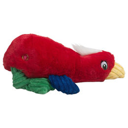 Produktbild von HuggleHounds Hundespielzeug Fuzzy Flock Knotties Papagei Quietschspielzeug aus Stoff in Bunt