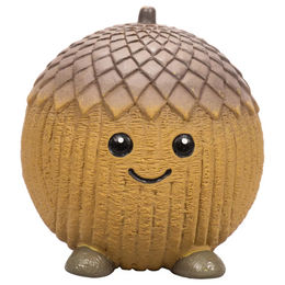 HuggleHounds Hundespielzeug Terho Acorn Ruff-Tex Quietschspielzeug aus Naturkautschuk für Welpen Größe S Braun – Bild 1 von 1