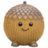 Produktbild von HuggleHounds Hundespielzeug Terho Acorn Ruff-Tex Quietschspielzeug aus Naturkautschuk für Welpen Größe S Braun