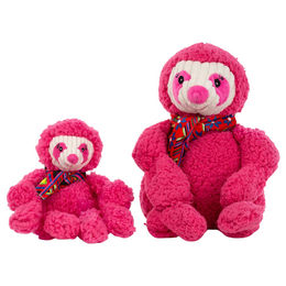 HuggleHounds Knottie Plüsch Hundespielzeug Affe Rosa Größe S für Welpen und Hunde – Bild 1 von 2