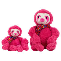 Produktbild von HuggleHounds Knottie Plüsch Hundespielzeug Affe Rosa Größe S für Welpen und Hunde
