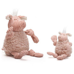 HuggleHounds Knottie Plüsch-Hundespielzeug Penelope the Pig Rosa Größe S – Bild 1 von 5