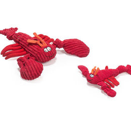 HuggleHounds Lobsta Knottie Hundespielzeug aus Plüsch Größe L Rot - 1 Stk. – Bild 1 von 4