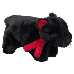 Produktbild von HuggleHounds Marty Bernard Bear Holiday Squooshie Plüschspielzeug für Welpen Größe S Schwarz