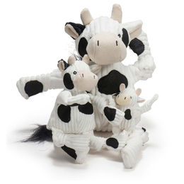 HuggleHounds Plüschspielzeug Cow Knottie für Hunde Größe L – Bild 1 von 10