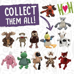 HuggleHounds Plüschspielzeug Ente für Welpen Größe L Bunt – Bild 1 von 3