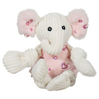 Produktbild von HuggleHounds Valentina Elephant Knottie Quietschspielzeug aus Plüsch für Welpen Größe S