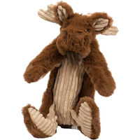Produktbild von HuggleHounds X-Brace Maple Moose Interaktives Plüschspielzeug für Hunde und Welpen mit Quietschfunktion und geknotetem Seil